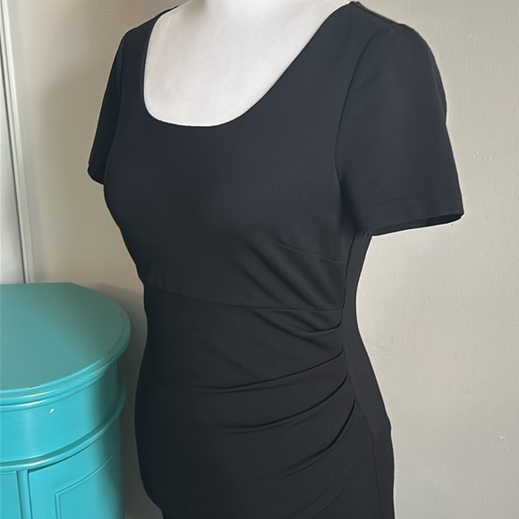 Diane Von Furstenberg Timeless Little Black Side Ruched Cocktail Evening Dress - Picture 6 of 12